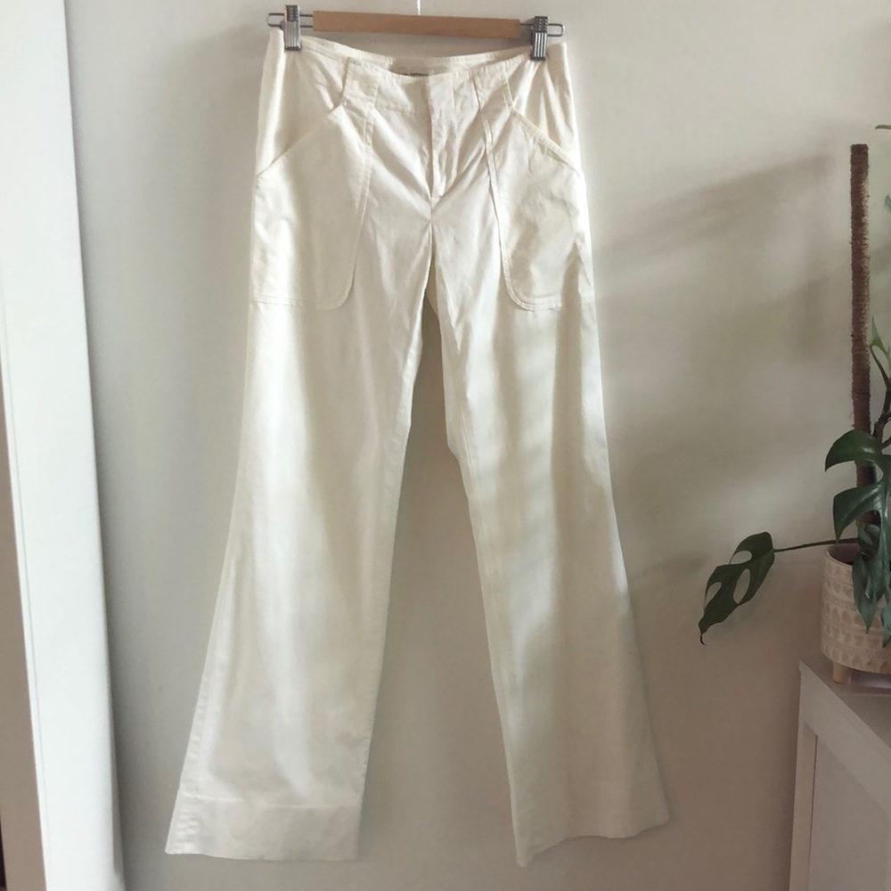 fully lined Banana Republic wide cotton pants